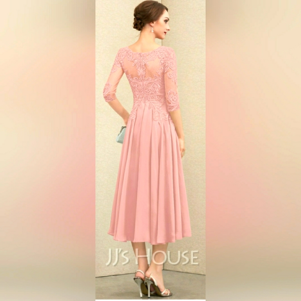 JJs House Dress size 8 dusty pink